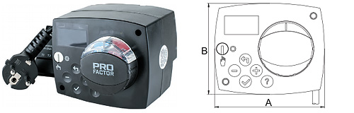 Электропривод 6/230 со встроенным программируемым контроллером для поворотных смесительных клапанов